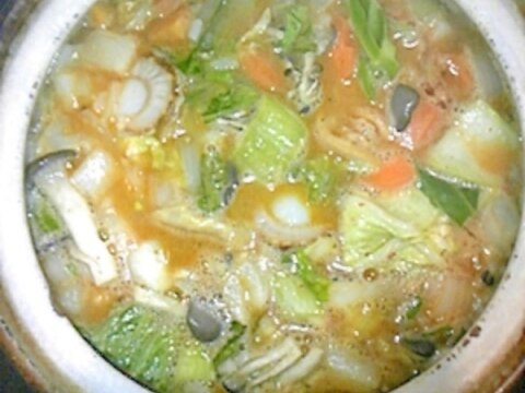 野菜たっぷり☆ホタテの坦々雑炊